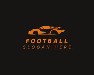 Supercar - Fast Orange Car logo design