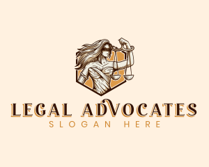 Woman Justice Law logo design