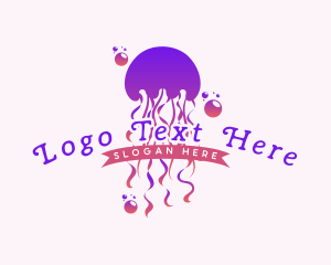 Aquarium - Bubble Sting Jellyfish logo design