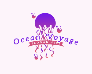 Bubble Sting Jellyfish logo design