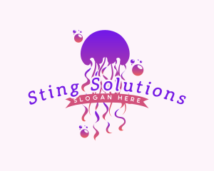 Sting - Bubble Sting Jellyfish logo design