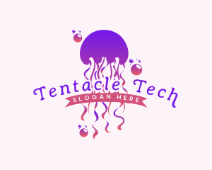 Bubble Sting Jellyfish logo design