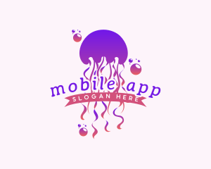 Aquarium - Bubble Sting Jellyfish logo design