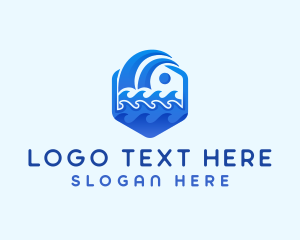 Mineral Water - Ocean Water Wave logo design