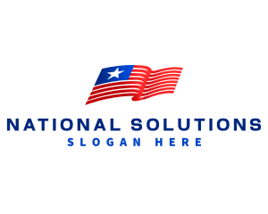 National - American Patriot Flag logo design