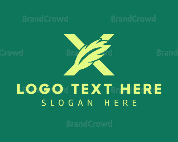 Leaf Business Letter X Logo