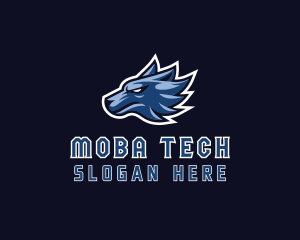 Moba - Wolf Head Gamer logo design