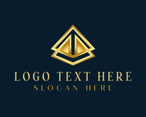 Hotel - Finance Elegant Pyramid logo design