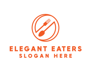 Silverware - Orange Diner Letter S logo design