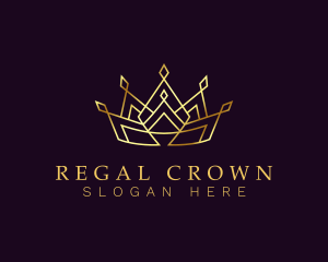 Golden Regal Crown logo design
