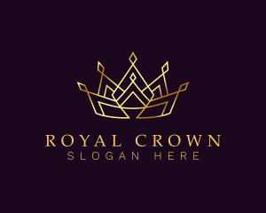 Golden Regal Crown logo design