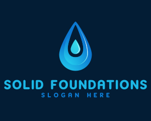Blue Aqua Fluid Logo