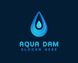 Blue Aqua Fluid logo design