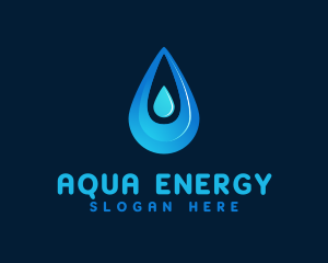 Blue Aqua Fluid logo design