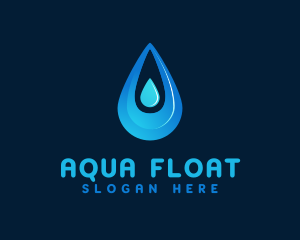 Blue Aqua Fluid logo design