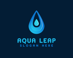 Blue Aqua Fluid logo design