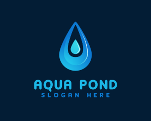 Blue Aqua Fluid logo design