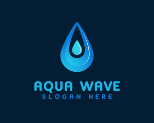 Aqua - Blue Aqua Fluid logo design