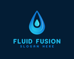 Blue Aqua Fluid logo design