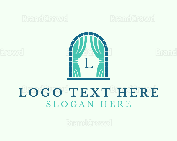 Window Curtain Home Decor Logo