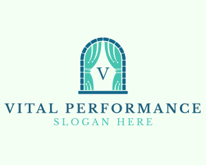 Performance - Window Curtain Home Decor logo design