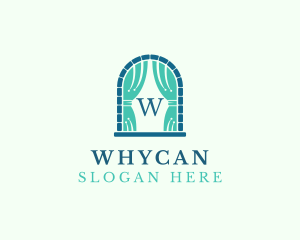 Window Curtain Home Decor logo design