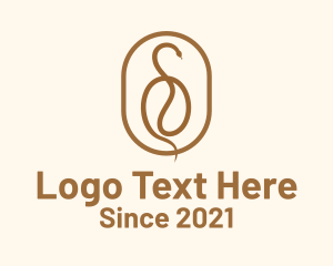 Coffee Bean - Coffee Bean Snake logo design