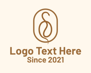 Coffee Bean Snake Logo