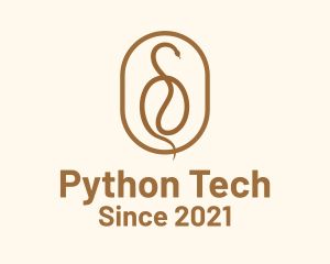 Python - Coffee Bean Snake logo design