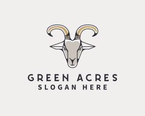 Goat Ranch Horn logo design