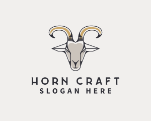 Goat Ranch Horn logo design