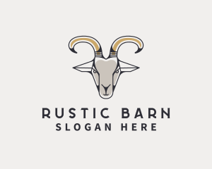 Goat Ranch Horn logo design