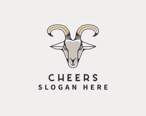 Farmer - Goat Ranch Horn logo design