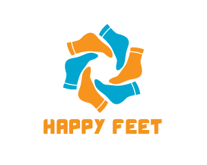 Foot - Socks Spin Cleaning logo design