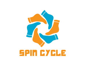 Spin - Socks Spin Cleaning logo design