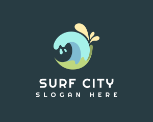 Wave Resort Beach logo design