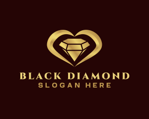 Jewelry Heart Diamond logo design