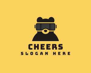 Virtual Reality - Bear VR Gaming logo design