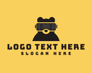 Goggles - Bear VR Gaming logo design