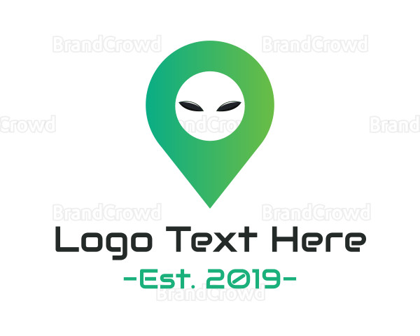 Alien Location Pin Logo