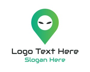 Alien Location Pin Logo