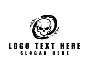 Skeleton - Snake Skull Venom logo design