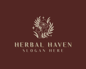 Herbal - Herbal Organic Shrooms logo design