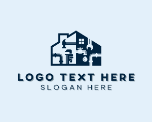 Repair - Home Plumbing Repair logo design