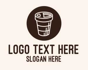 Latte - Stroke Coffee Cup logo design
