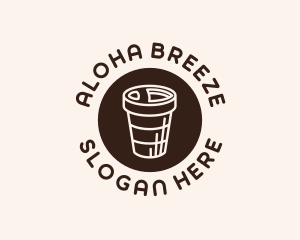 Stroke Coffee Cup logo design