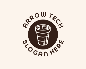 Stroke Coffee Cup logo design