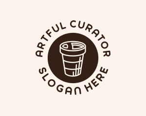 Stroke Coffee Cup logo design