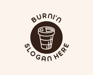 Stroke Coffee Cup logo design