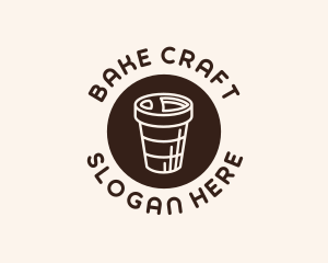 Stroke Coffee Cup logo design